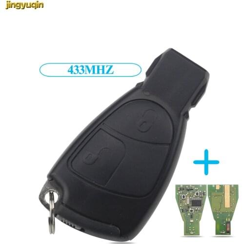 Jingyuqin 2 Buttons Remote Smart Car Key FOB for Mercedes Benz B C E ML S CLK CL Car Key 433MHZ + Chip Circuit Board Accessories