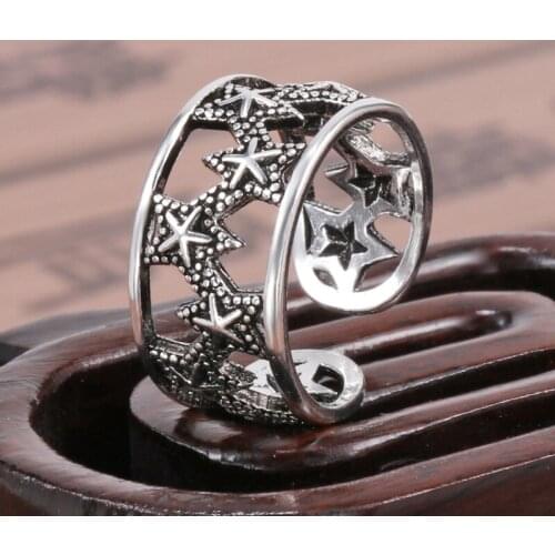Fashion Female Star Finger Rings For Women Lover Wedding Jewelry Party Trendy Statement Rings Wholesale