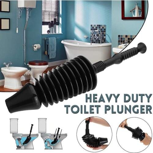 New Black Detachable Home high Suction Powerful Drain Pump Plunger Sink Pipe Clog Remover Toilets Bathroom Kitchen Cleaner Kit