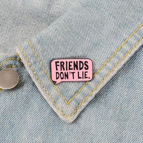 Stranger Things Eleven Pin Friends don't Lie Hand Hard Enamel Pin Brooch for Jeans Backpack Drop Shipping