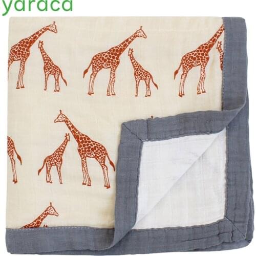 2 Layers Baby Blankets Newborn Bamboo Cotton Muslin Diaper Super Soft Swaddle Wrap for Kids Baby Products Children Bath Towel