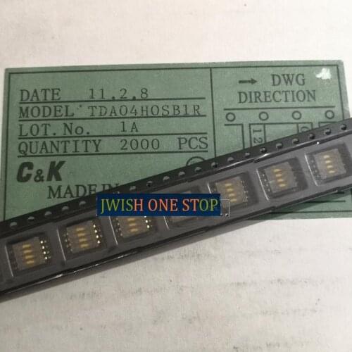 Patch 4-Bit Dip Switch Tda04h0sb1r Gold-Plated Foot Toggle 1.27mm Spacing