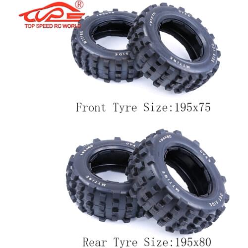 Front or Rear Knobby Tire Set for 1/5 HPI Rovan MCD KINGMOTOR Baja 5t 5sc PARTS