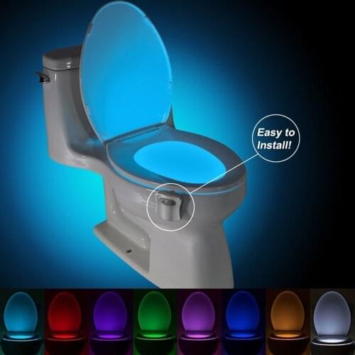 8 Color Auto-Sensing Toilet Light WC Led Night Light Motion Sensor Smart Backlight For Toilet Bowl Bathroom Nightlight