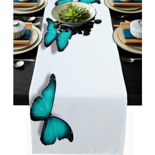 Animal Butterfly Table Runner Wedding Table Decor Party Dining Table Runner Home Hotel Decoration Tablecloth Placemat
