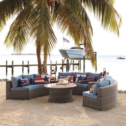 Sigma deep seating resin wicker elegant sofa modern design