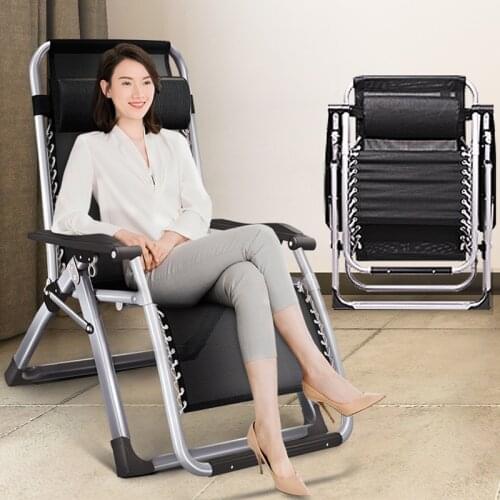 Summer Folding Chair Comfortable Relaxation Home Office Fishing Metal Modern Beach Chair Simple Sofa Chair Office Weight 150kg