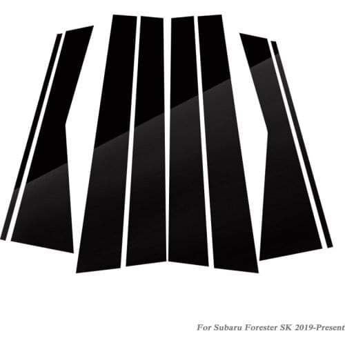 Car-styling For Subaru Forester SJ SK 2013-Present Car Window Center Pillar Sticker Trim External Decoration Films Accessories