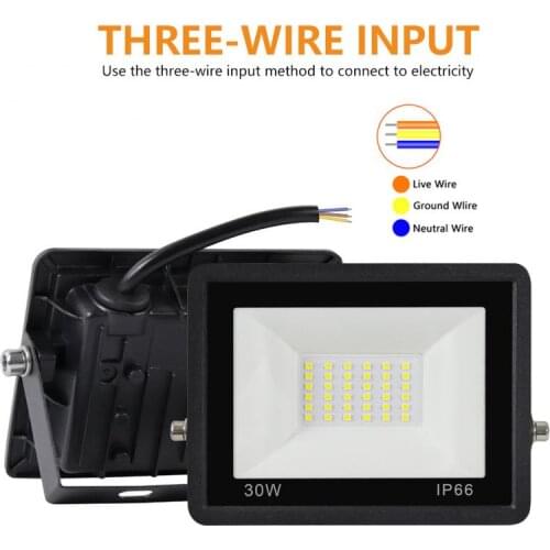 LED PIR motion sensor floodlight for outdoors wall 220V White or Black 100W 50W 30W 20W 10W Waterproof lamps garden spotlight