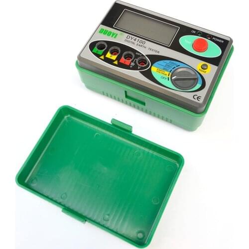 Resistance Tester Megger Meter Digital Megohmmeter Earth Resistance Tester Ground 0-2000 Ohm Voltage Insulation