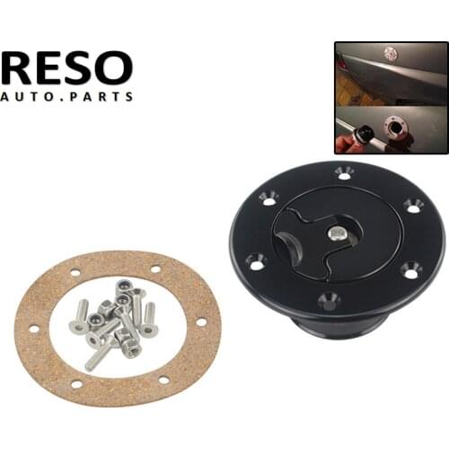 Universal Fuel Surge Tank Cap Flush Mount 6 bolt Open ID 35.5mm Aluminum Billet Fuel Cell