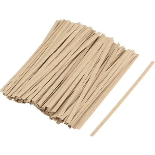 Uxcell 200pcs Long Strong Paper Twist Ties 4 Inches Quality Tie for Tying Gift Bags Art Craft Ties Manage Cords Khaki
