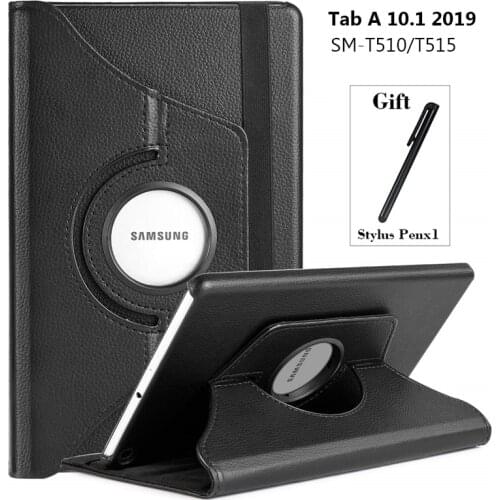 360 Rotating Case for Samsung Galaxy Tab A 10.1 2019 T510 T515 Stand Cover PU Leather Case for Samsung Tab A 10.1 inch SM-T510
