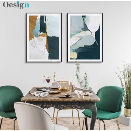 High-End Geometric Marble Painting Poster Abstract Marble Block Wall Art Gallery Print Canvas Home Decoration Living Room