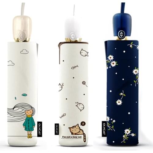 Pioggia Delle Donne Automatiche Antivento Pieghevole Ombrelli di Protezione UV Parasole Ragazze Carino 8K Trasporto Veloce