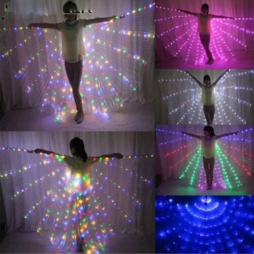 Womens Belly Dance Isis Wings, Angle LED Wing Costume, LED Cloak, Catwalk, Party Show cosplay