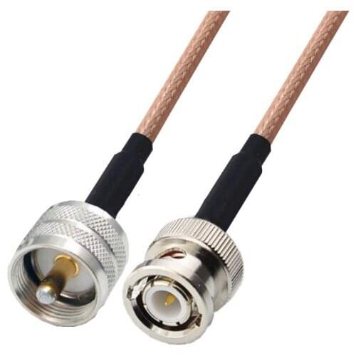 1pc BNC Male To UHF PL259 Male RF Connector RG316 Pigtail Jumper Cable