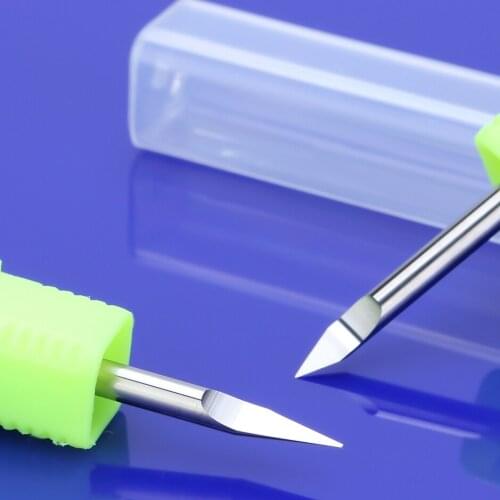 10pcs/lot 0.2mm 3.175mm 45Degree 3A TOP CNC Router bit Precision grinding V Shape Carbide PCB Engraving Bits milling Cutter