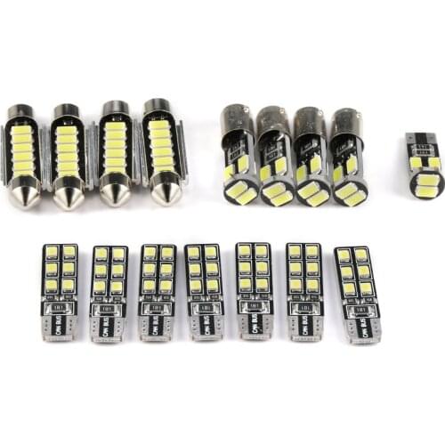 16pcs Perfect White Canbus Error Free LED bulb interior dome map overhead light Kit for Audi A3 S3 RS3 8P 2003-2012
