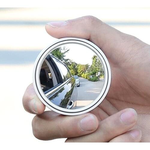 2Pcs/set Auto 360 Wide Angle Round Exterior Parts Mirror Car Side Blindspot Wide RearView Small Mirror