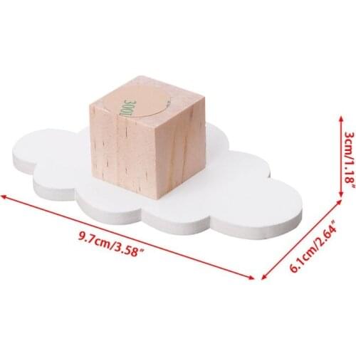 2020 Cute Cloud Hooks Wooden Clothes Hanger Wall Decor Children Bedroom Pendant