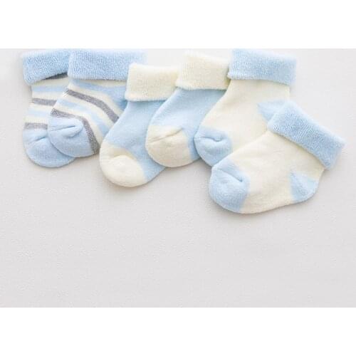3 Pairs Baby Socks For Winter New Born Baby Girl Socks Bebe Fille Newborn Socks Warm Baby Christmas Socks