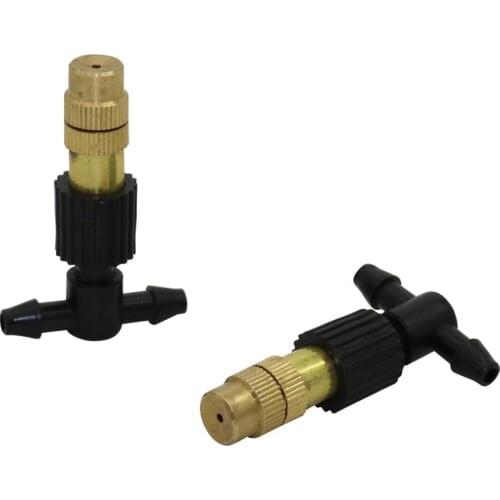 5 Pcs Copper Mist nozzles Agriculture tools Greenhouse Irrigation Automatic cooling humidifying Sprayer with 4mm Tee