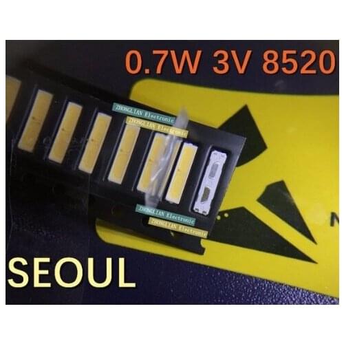 500pcs 100PCS/Lot SEOUL 0.7W 3V 8520 LED LCD TV backlight lamp cold white Quality goods