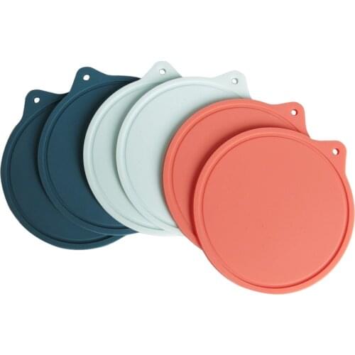 6 pcs silicone coasters pad for cup coffee tea nonslip cushion place mat round pot holder coaster mat