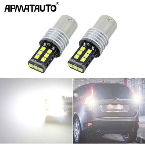 Apmatauto 2x LED Bulbs For Backup Reverse Light 1156 p21w ba15s R5 with Samsung Chip For Volvo v50 v60 v70 xc90 xc60 s80 s40 c30