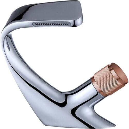 Basin Faucet Waterfall Faucets Hot Cold Water Mixer Deck Mounted Bath Tap Nordic Brass Luxury Bathroom Sink Tap