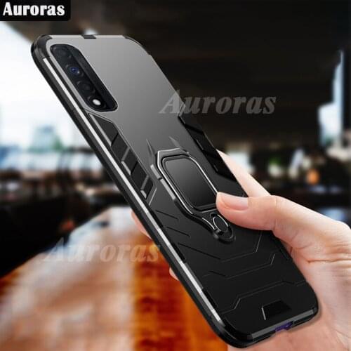 Auroras Case For Realme 7 4G Cover Shockproof Armor Finger Ring Magnetism Holder Cover For Realme Narzo 30 5G Case
