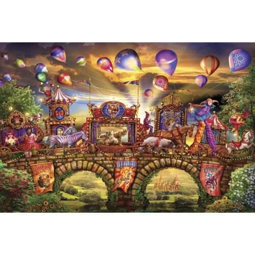 Colored circus The wooden puzzle 1000 pieces ersion jigsaw puzzle white card adult childrens educational toys