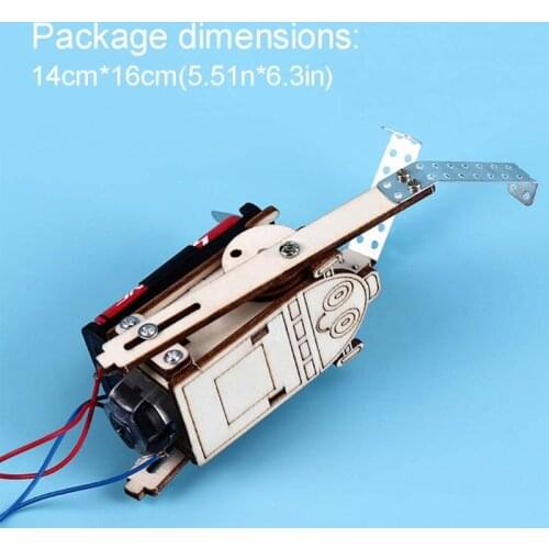 Wooden Electric Climbing Robot Model Blocks DIY Kids Assembling Toy Science Kit