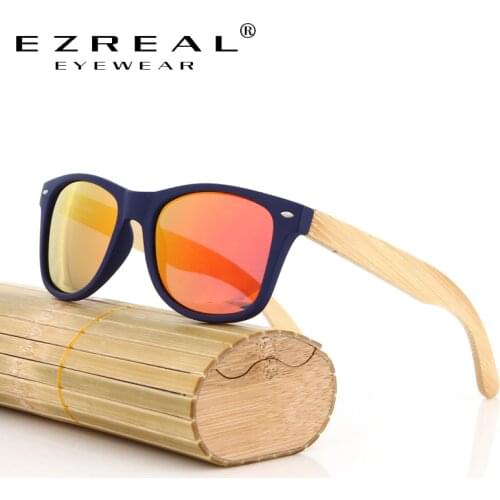EZREAL bamboo Sun glasses for men and women polarized new fashion wooden sunglasses high quality bamboo frame in stock