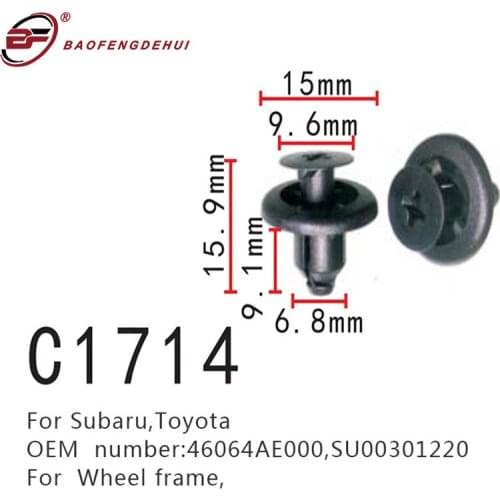 Car Wheel Frame Positioning Fastener For Subaru,Toyota 46064AE000,SU00301220