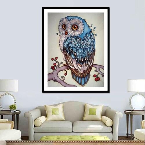 LaoJieYuan Owl DIY Crystal full 5D plastic diamond painting cross stitch kit art 3Dmosaic square rhinestone