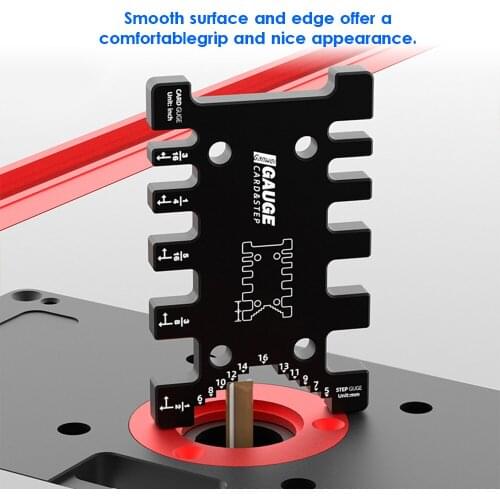 Woodworking Tenon Caliper Measuring Ruler High Precision Metric Imperial Card Gauge for Wood Work Router Saw Table Machine Tools