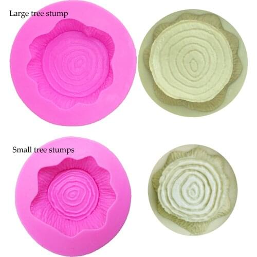 M0743 Tree stump DIY Silicone Molds For Fondant Cake baking Mold Bakware Soap Mould Sugar Tools