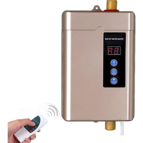 110/220V Instant Electric Water Heater Faucet Intelligent Touch Heating Fast 3 Seconds Hot Shower with Temperature Display 4000W