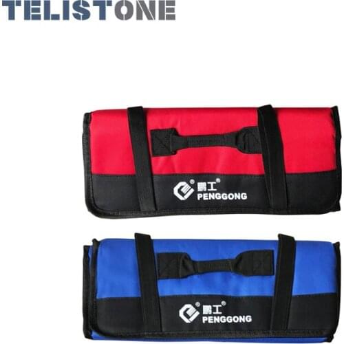 Multifunction Roller Tool Bags Oxford Canvas Practical Handles Bags Chisel Electrician Carrying Toolkit Instrument Package Case