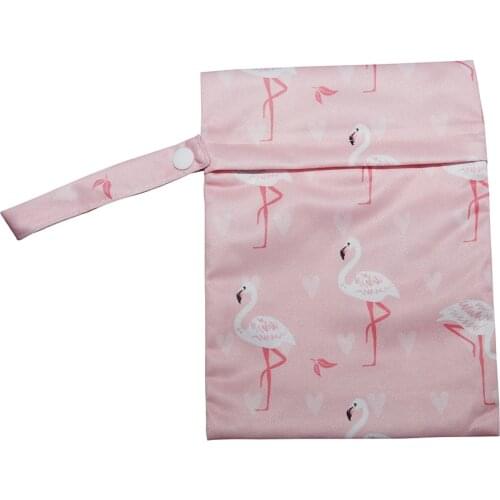 Digital Printing Small Wet Bag 20*15 cm Washable Reusable Cloth diaper Nappies Bags Waterproof Swim Sport Travel Carry bag