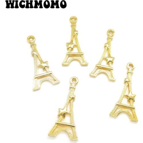 2019 New Fashion 15pieces/bag 30mm Zinc Alloy Gold Iron Tower Charms Pendants DIY Necklaces Bracelets Jewelry Accessories