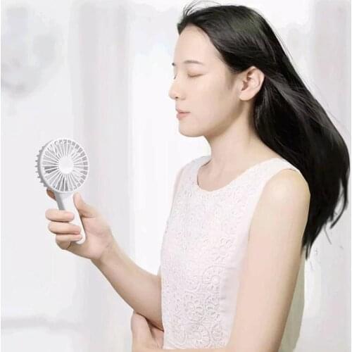 YouPin Qualitell Handheld Fan Three Wind Speeds Portable Handheld Fan USB Rechargeable Handheld Vertical Dual-use Mini Fold Fans