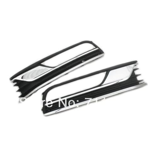 Fog Grille Insert With Chrome Trim For VW Passat B7