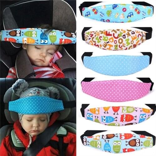 Colorful Subject Head Child Car Adjustable Safety Seat Sleep Positioner Head Support Pram Stroller Fastening Belt Infants Baby