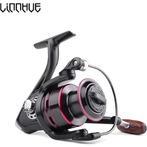 Fishing Reel Wooden Handle Spinning Fishing Reel 8kg 12BBs Metal Line Spool Fish Wheel Spool Saltwater Fishing Accessories