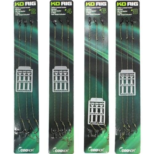 Fishing line Tackle 3pcs Fishing Ready Made Hook Carp Fishing Tied Carp Fishing Hook tool Winter line Gear Link Hook Stop rod