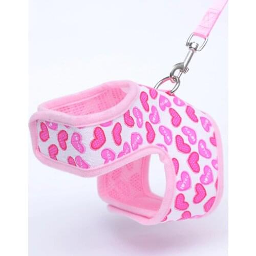 Mesh Breathable Pet Dog Harness Leash Set Adjustable Puppy Harnesses for Small Dogs Chihuahua Pug Lead Walking Dog Pets Products