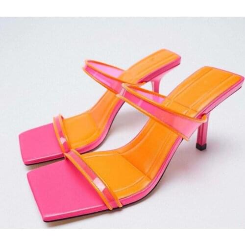 Low Slippers Women Summer Shoes Beige Heeled Sandals Slides Fashion Black Soft Luxury Flat High Rome Casual Solid Fabric Scandal